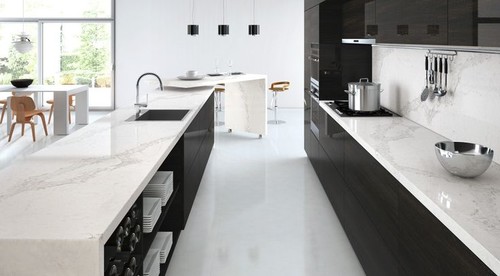 Calacatta Nuvo Caesarstone Quartz Kitchen Countertops